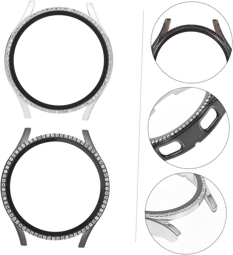 2Pcs Tempered Glass Screen Protector Full Front Cover Slim Scratch Resistant Watch Case - Image 2